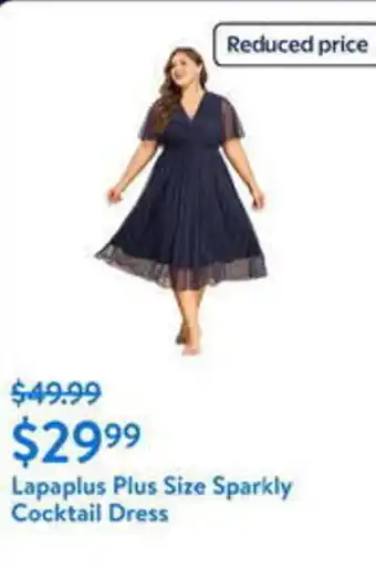 Walmart Lapaplus Plus Size Sparkly Cocktail Dress offer