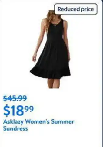 Walmart Asklazy Women's Summer Sundress offer