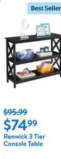 Walmart Renwick 3 Tier Console Table offer