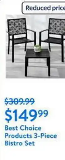 Walmart Best Choice Products 3-Piece Bistro Set offer