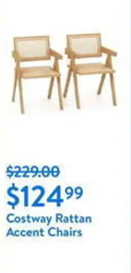 Walmart Costway Rattan Accent Chairs offer