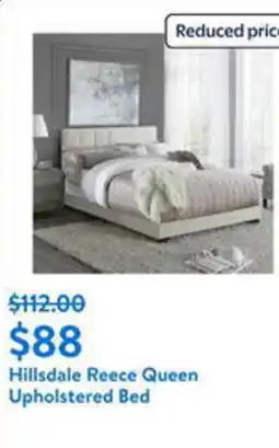 Walmart Hillsdale Reece Queen Upholstered Bed offer