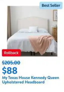 Walmart My Texas House Kennedy Queen Upholstered Headboard offer