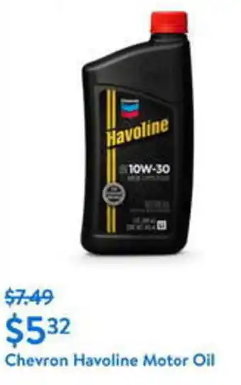 Walmart Chevron Havoline Motor Oil offer