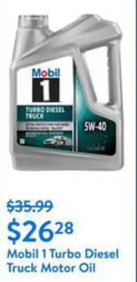 Walmart Mobil 1 Turbo Diesel Truck Motor Oil offer