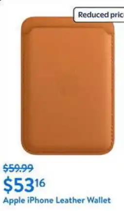 Walmart Apple iPhone Leather Wallet offer