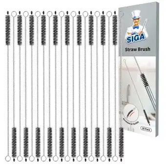 Walmart MR.Siga Straw Cleaner Brush, 10 inch Stainless Steel Straw Brush,Pipe Cleaner Brush, 20 Pack offer