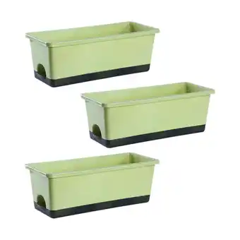 Walmart jicheng Window Box Planter Creative Unique Windowsill Planter for Shelf Office Porch Green 3pcs offer