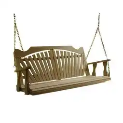 Walmart Creekvine Designs FS48FBCVD 53 in. Treated Pine Fanback Porch Swing offer