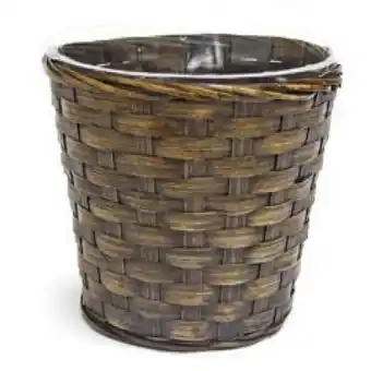 Walmart MDR Trading AI-3510GB-Q02 Brown Woven Basket Shape Planter - Set of 2 offer