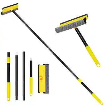 Walmart NEWE Window Cleaner Tool, 2-in-1 Squeegee with Sponge & Dual Side Blade Rubber offer