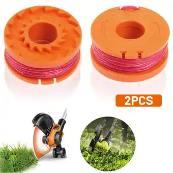 Walmart 2pcs For WORX WG150E WA0004 Replacement Spool and Line for Grass Trimmer offer