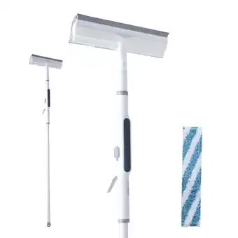 Walmart Eyliden Spray Window Blade Squeegee 11.4 in with Extension Long Handle to 51.2 in, White offer