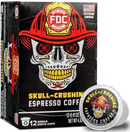 Walmart Fire Department Coffee Skull-Crushing Espresso Dark Roast Premium K-Cup Coffee Pods (12 Pack) offer