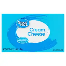 Walmart Great Value Cream Cheese Brick, 8 oz (Refrigerated) offer