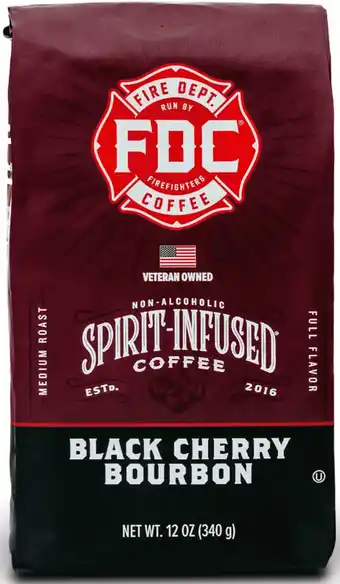 Walmart Fire Department Coffee, Black Cherry Bourbon Infused, Premium Ground Coffee, Medium Roast 12 oz offer