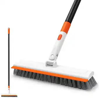 Walmart NEWE Floor Scrub Brush with Long Handle (White) offer