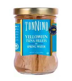 Walmart Tonnino Premium Yellowfin Tuna Fillet in Spring Water, 6.7 oz, Jar, Wild Caught offer