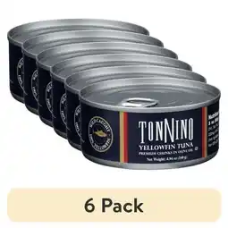 Walmart (6 pack) Tonnino Premium Yellowfin Tuna Chunks in Olive Oil, 4.94 oz, Can, Wild Caught offer