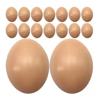 Walmart 20 Pcs Simulated Egg Decoration Models Eggs Faux DIY Blank Artificial Chicken Easter offer