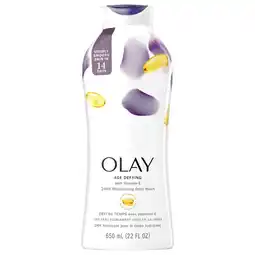 Walmart 2X - Olay Age Defying Vitamin E Body Wash 22 oz offer