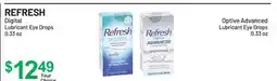 Health Mart REFRESH Digital Lubricant Eye Drops 0.33 oz Optive Advanced Lubricant Eye Drops 0.33 oz offer