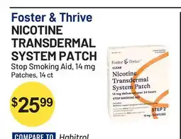 Health Mart Foster & Thrive NICOTINE TRANSDERMAL SYSTEM PATCH Stop Smoking Aid offer