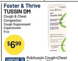 Health Mart Foster & Thrive TUSSIN DM Cough & Chest Congestion Cough Suppressant Expectorant offer