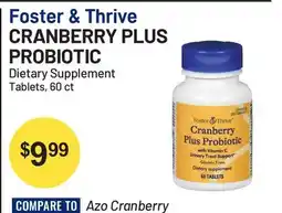 Health Mart Foster & Thrive CRANBERRY PLUS PROBIOTIC Dietary Supplement offer