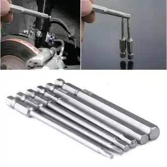 Walmart 6Pcs 100mm Magnetic Screwdriver Bit Hexagon Head Tool Bit with 1/4 Hex Shank offer