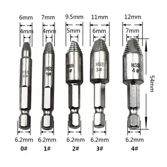 Walmart Diluopei 5Pcs Damaged Screw Extractor Remove Set Screws Bolt Extract Drill Bit Tool offer