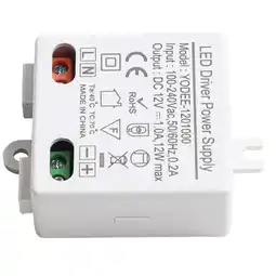 Walmart Constant Voltage LED for Power Supply DC12V12W Drive Power Supply AC to DC DC Output YIWEI offer