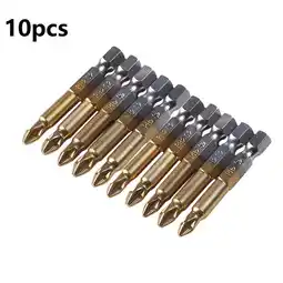 Walmart 5/ 10Pcs Titanium-Coated Non-Slip Screwdriver Cross Drill Bit Hex Handle 10Pcs offer