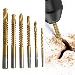 Walmart Wuweikeji High Speed Steel 6 Pcs Drill Bit Set for Wood Plastic and Aluminum Drilling offer