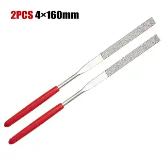 Walmart 2pcs Abrasive Needle File Set for Metal, Wood, Plastic, Glass, 160mm offer