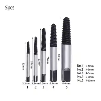 Walmart BCLONG Damaged Broken Screw Remover Extractor Drill Bit Steel Center Drill Remover Tool, 5pcs offer