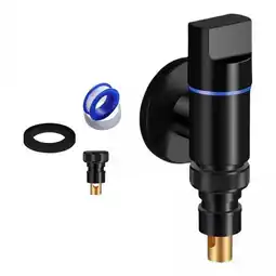 Walmart TISHITA 4xWashing Machine Tap 1/2in Faucet Angle Valve for Toilet Water Bathroom Black offer