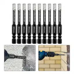 Walmart 10pcs Hex Handle Vacuum Brazed Diamond Dry Drill Bits Hole Saw Cutter 5mm offer