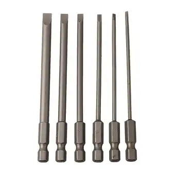 Walmart 6pcs Alloy Steel Slotted Screwdriver Bits Set for Hand Drill, 100mm offer