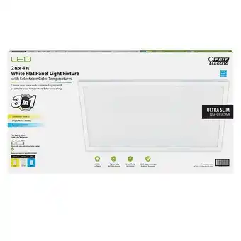 Walmart Feit Electric 3563947 1 x 24 x 48 in. LED Flat Panel Light Fixture, White offer