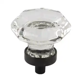 Walmart Better Homes & Gardens 1-7/16 (36mm) Clear Glass Geometric Knob, Oil Rubbed Bronze, 10Pack offer