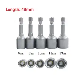 Walmart 5PCS Magnetic Nut Driver Socket Set 6-13mm for Power Drill offer