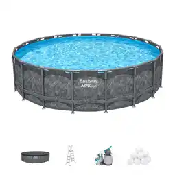 Walmart Bestway APX 365 18'x52 Round Above Ground Swimming Pool with Pump & Ladder offer