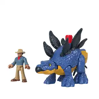 Walmart Imaginext Jurassic World Dominion Stegosaurus Dinosaur & Dr. Grant Poseable Figure Set offer