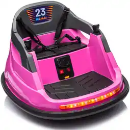 Walmart Outfunny 6V Bumper Car for Kids, Ride on Toys Bumper Car for Toddlers with Remote & Music - Pink offer