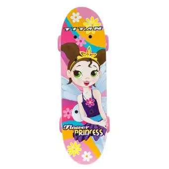 Walmart Titan Flower Princess Girl's 17 In. Complete Skateboard for Beginners offer