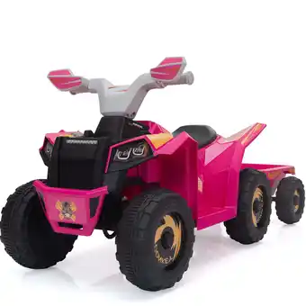 Walmart Hikiddo Electric 4 Wheeler with Trailer, 6V Kids Ride On ATV Toy for Toddler offer