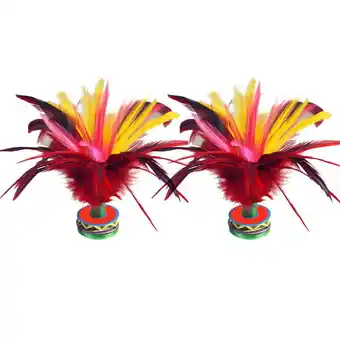 Walmart 2Pcs Kick Shuttlecock Colorful Chinese Jianzi Kicking Shuttlecocks for Kids and Adults offer