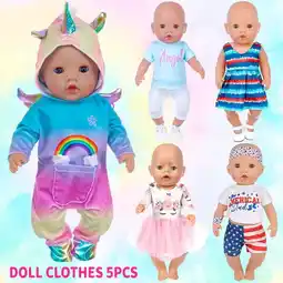 Walmart AmaMary 18 Rebirth Soft Doll Clothes 5 Sets Holiday Doll Party Dress Up Kids Gift offer