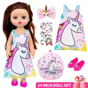 Walmart AmaMary 14 Inch Reborn Doll with Doll Clothes Shoes School Bag etc - Best Gift for Children Girls offer